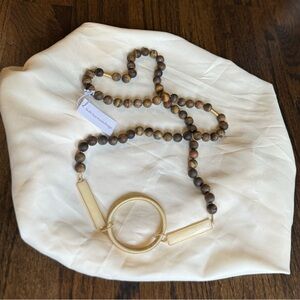 NWT ✨ Soft Surroundings Tiger Eye Gold Pendant Necklace